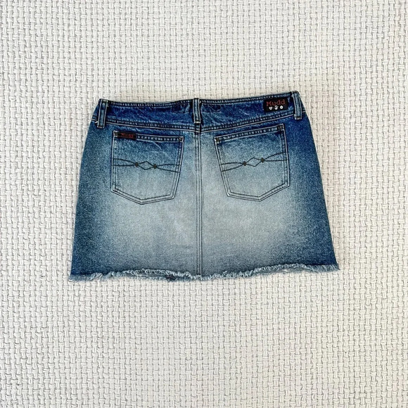 VINTAGE Y2K Mudd Low Rise Denim Mini Skirt - Picture 6 of 7